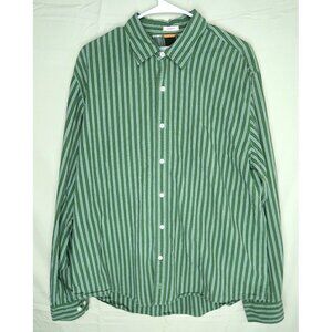 Timberland Shirt Stratham Issue Authentic Outdoor Gear Green Striped Mens XL